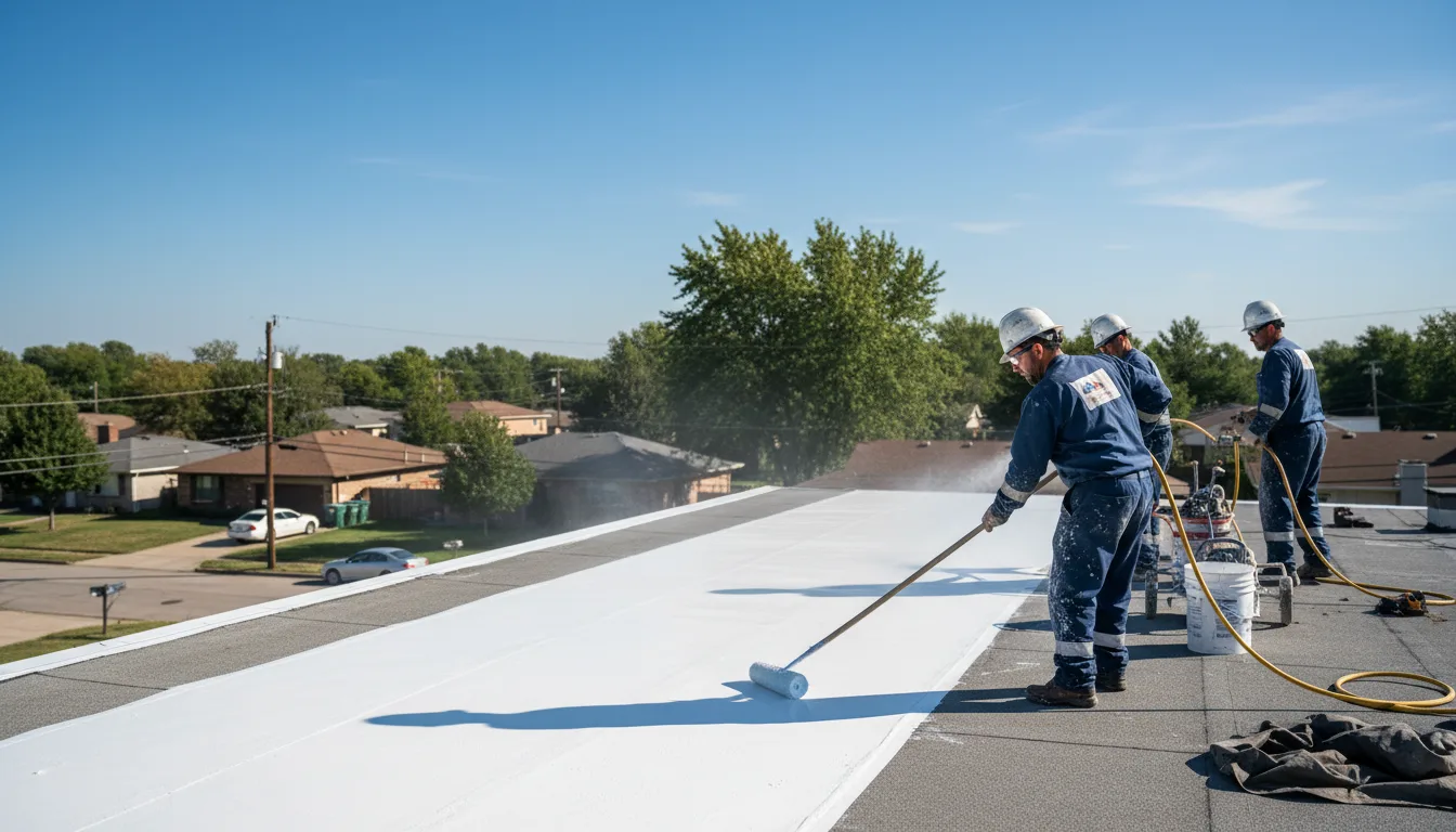 Commercial roof coating in Hunters, WA near me